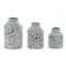 Set of 3 Blue Metal Farmhouse Vase, 9", 11", 13"